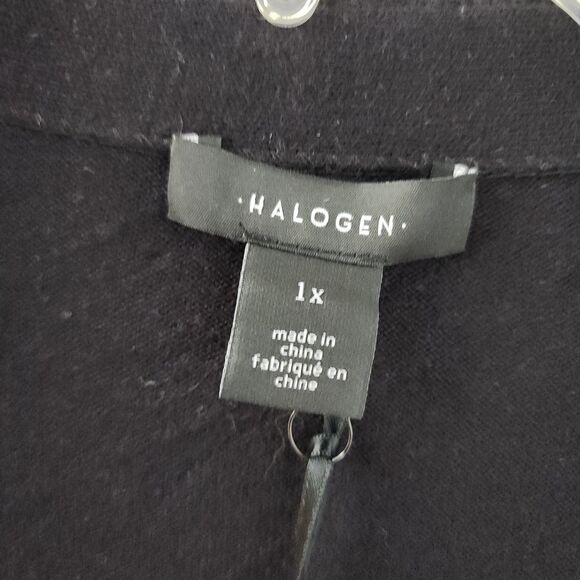 Halogen Black Open Cardigan Sweater NWT - Picture 3 of 6